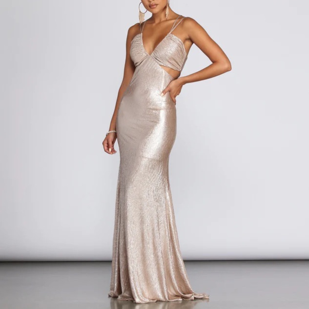 Windsor Metallic Gold Wedding Dress NWT